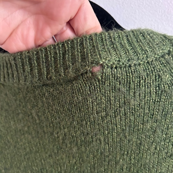Killary Alpaca Peru green crew neck sweater size large - Picture 3 of 4